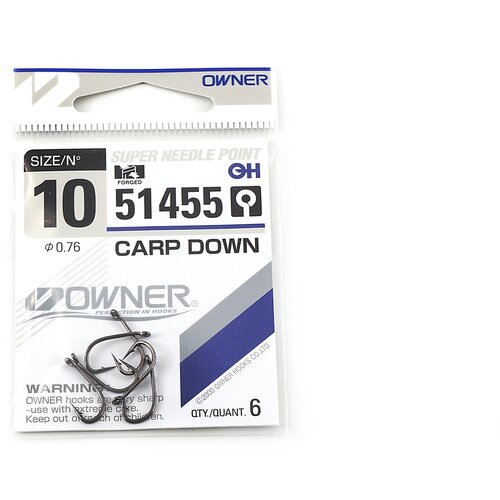 OWNER Крючок Carp Down BC№10 6шт 51455-10