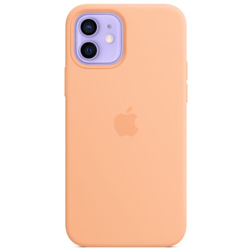 фото Панель-накладка apple silicone case with magsafe cantaloupe для iphone 12/12 pro