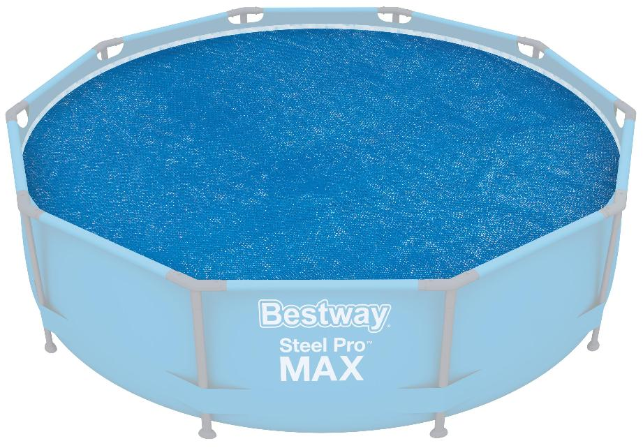 Тент для бассейна Bestway / Бэствэй Солнечное покрывало ПВХ полипропилен диаметр 289см, длина 305см / защита от пыли и мусора