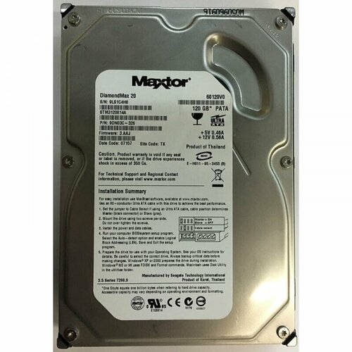 Жесткий диск Maxtor STM3120814A 120Gb 7200 IDE 35 HDD 470000₽