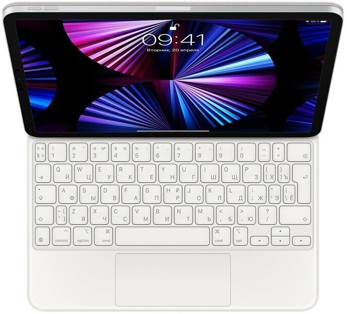 Беспроводная клавиатура Apple Magic Keyboard для iPad Pro 11 белый, русская раскладка