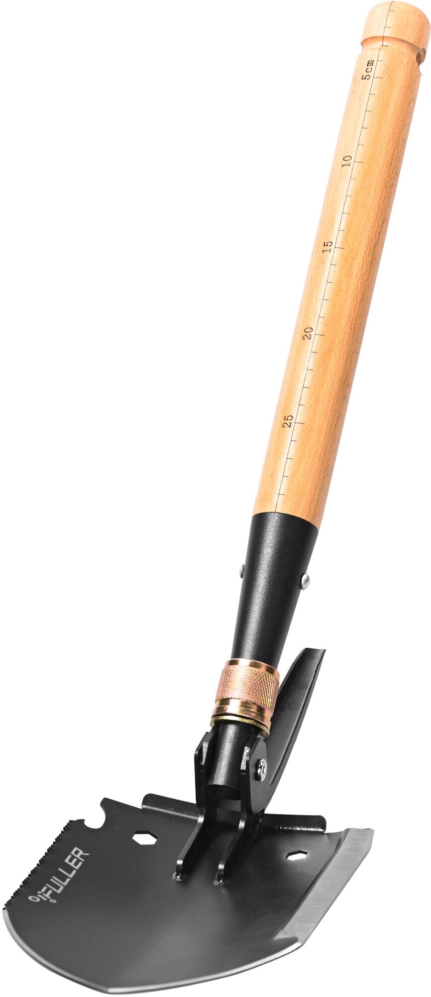 Лопата туристическая складная с киркой с деревянной ручкой 62см - фотография № 4