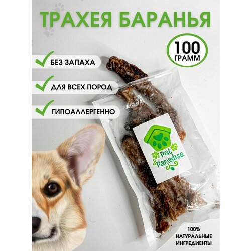 Трахея баранья 100 г, лакомство для собак 