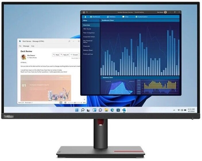 Монитор ЖК Lenovo ThinkVision T27p-30 27" Black 4ms HDMI, DisplayPort, USB Type-C