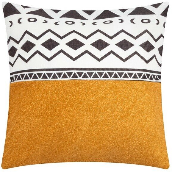 фото Наволочка декоративная Этель Орнамент цвет желтый 45 х 45 см, 100% п/э