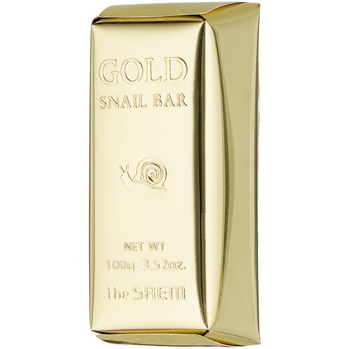 The Saem Gold snail bar - Мыло для умывания с экстрактом золота, муцина улитки, оливы, 100 гр