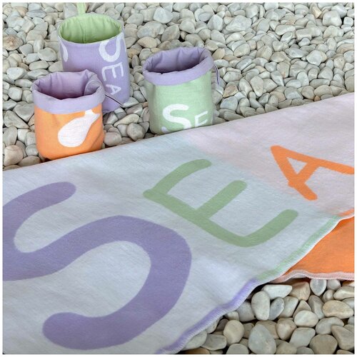 Одеяло детское байковое Ермолино Премиум New Лето (фисташка+лаванда+абрикос)