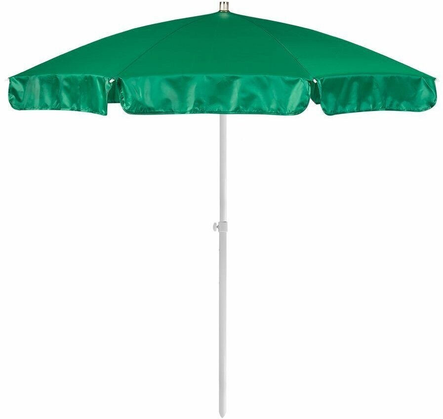 Зонт пляжный "викэнд 32" , d 1,8 м. (диаметр купола), высота 2 м., с регулировкой высоты, оксфорд 200d, зелёный / для сада - фотография № 3