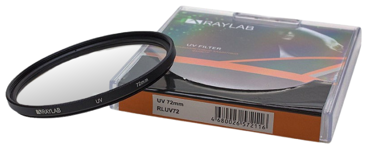 Фильтр защитный ультрафиолетовый RayLab UV 72mm - фото №1