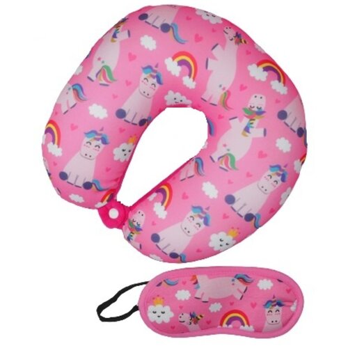 фото Подголовник-антистресс «единорог», с маской сима-ленд