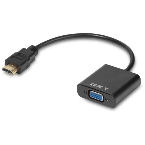 Конвертер GCR Professional HDMI - VGA/mini jack 3.5 mm (GCR-HD2VGA3), 0.15 м, черный переходник адаптер gcr professional hdmi vga mini jack 3 5 mm gcr hd2vga3 0 15 м черный