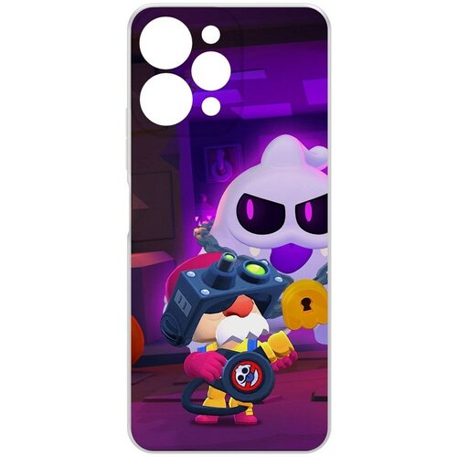 Чехол-накладка Krutoff Clear Case Brawl Stars-Охотник за Скуиками Гэйл для Xiaomi Redmi 12