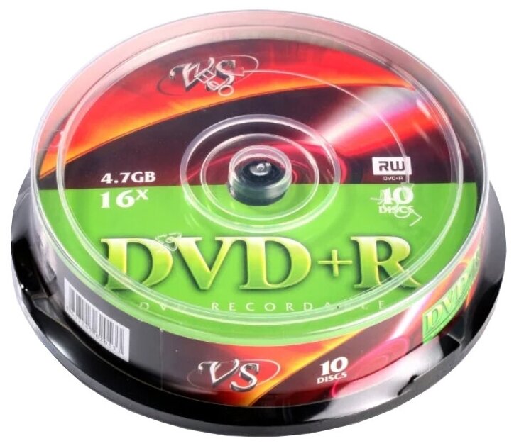 Диск VS DVD+R 4,7 GB 16x CB/10