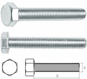 Болт М10х35 мм шестигр, цинк, кл. пр. 8.8, DIN 933 (20 кг) STARFIX (SM-74602-20)