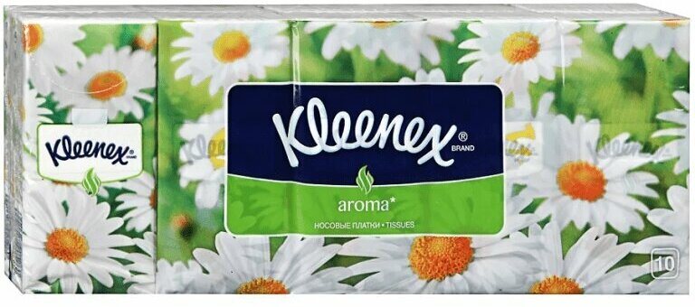 Платочки носовые Kleenex 10 шт aroma