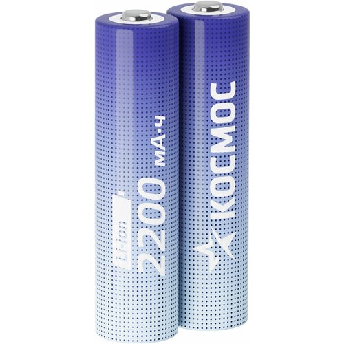 аккумулятор космос 18650 li ion 2200 mah без защиты 2 шт Аккумулятор Космос 18650 Li-ion2200 mAh без защиты 2 шт