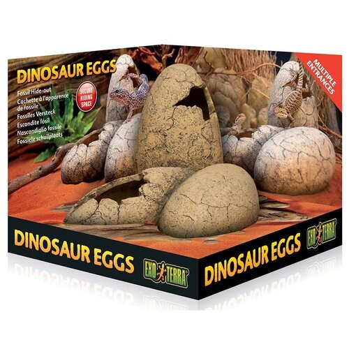 Укрытие Exo Terra Dinosaur Eggs Fossil Hide-Out для рептилий (19x23x23 см) exo terra убежище декор кладка яиц динозавтра 11x14x11 см pt2840