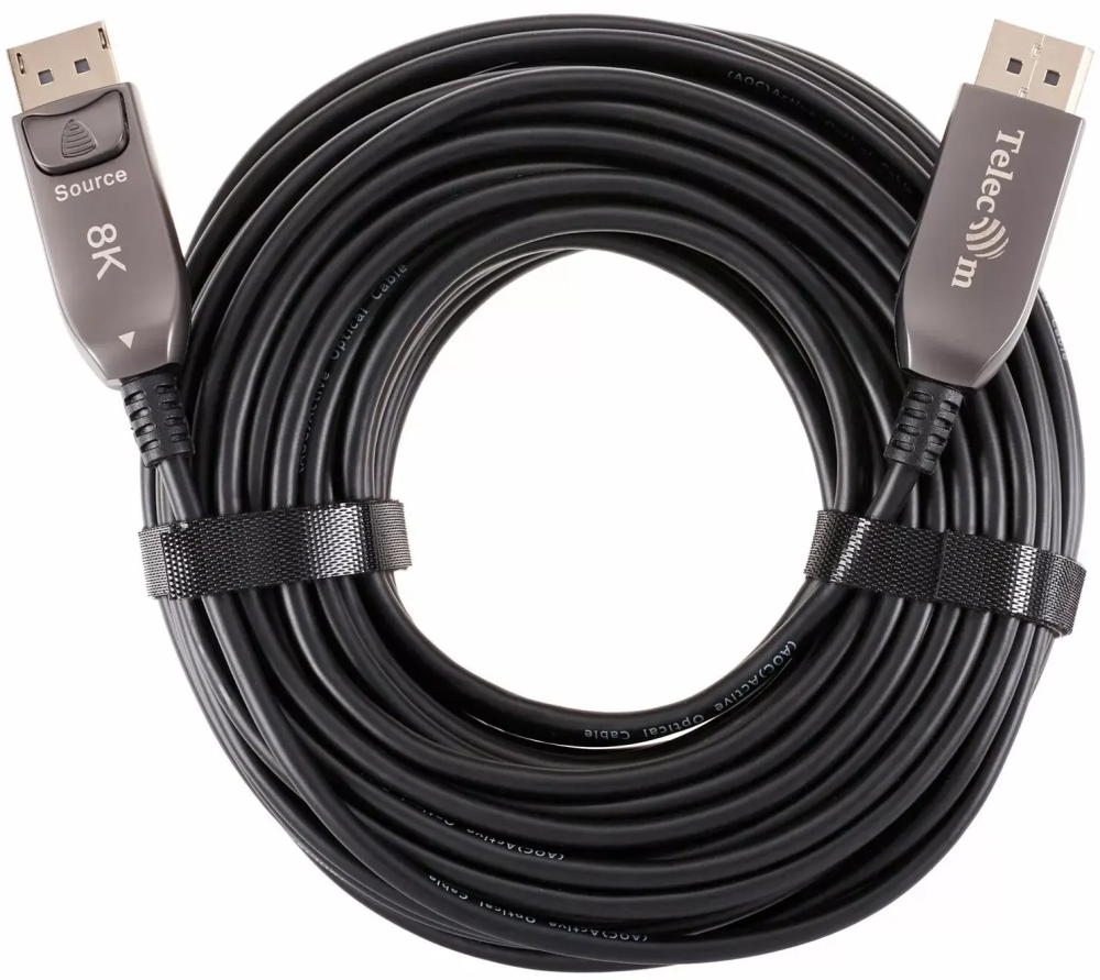 Кабель интерфейсный DisplayPort Telecom активный оптический 1.4 8K/60Hz 30м - фото №5