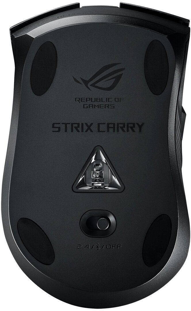 Мышь беспроводная ASUS ROG Strix Carry, 7200dpi, Bluetooth/ Wireless, Черный 90MP01B0-B0UA00 - фото №12