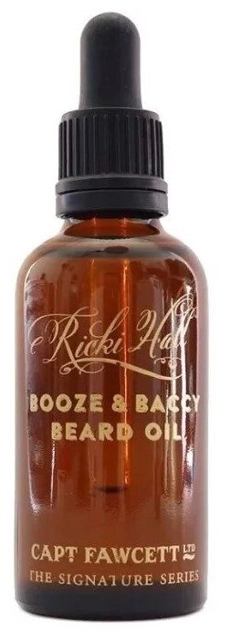 Captain Fawcett Масло для бороды Ricki Halls Booze & Baccy Beard Oil, 80 г, 50 мл