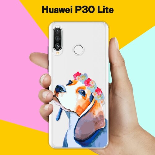 Силиконовый чехол Бигль на Huawei P30 Lite силиконовый чехол бигль на huawei p30