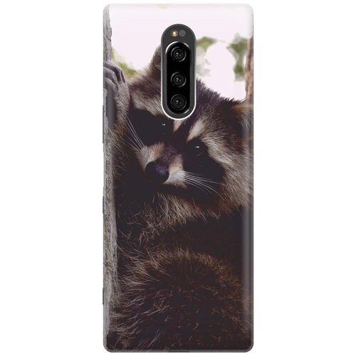 фото Cиликоновый чехол на sony xperia 1 / xz4 / сони иксперия 1 с принтом "енотик" gosso
