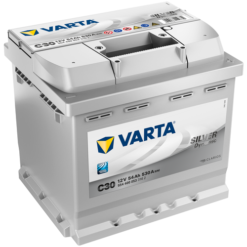 Аккумулятор VARTA C30 Silver Dynamic 554 400 053, 207x175x190, обратная полярность, 54 Ач