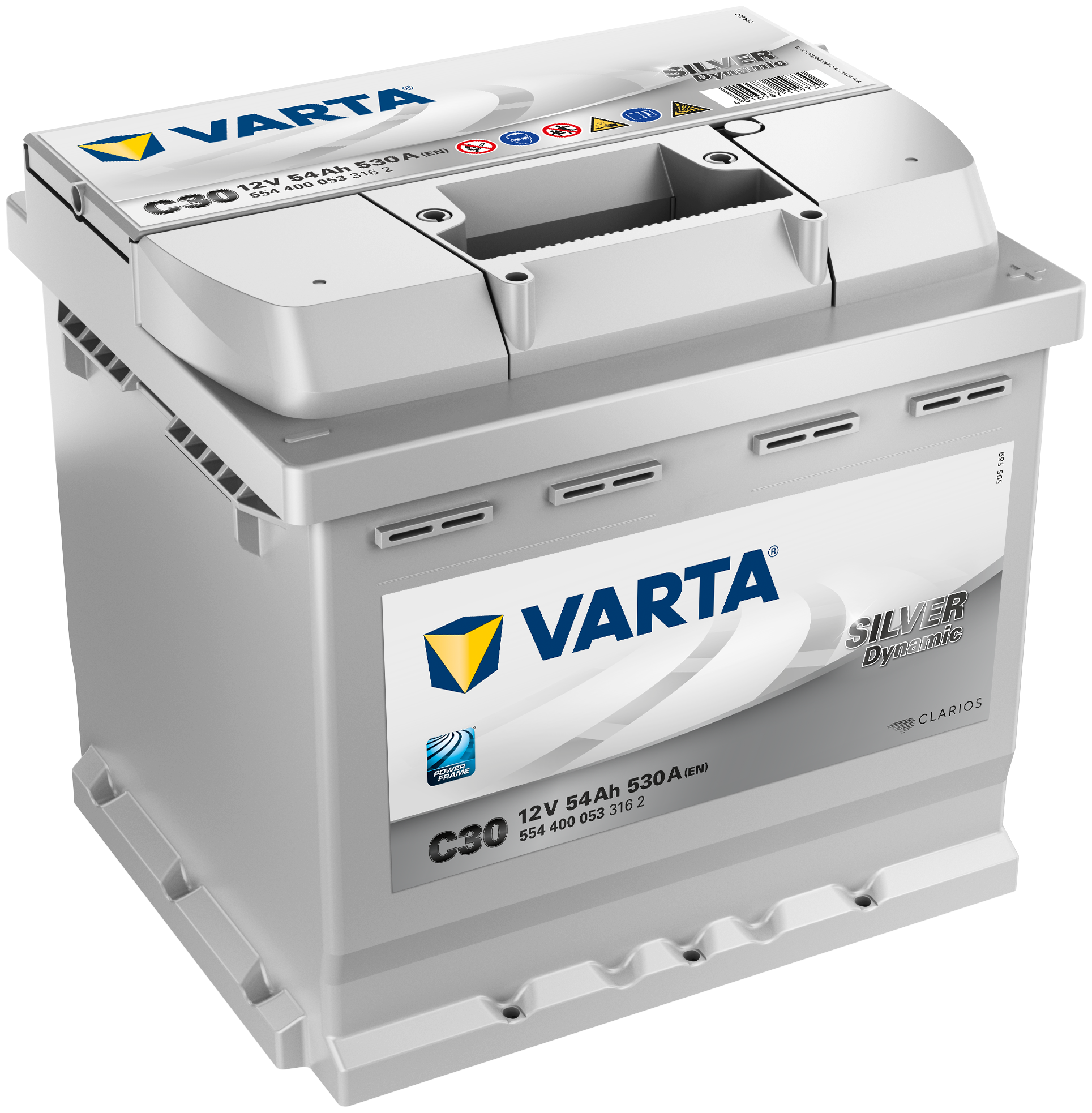 Аккумуляторная батарея VARTA Silver Dynamic 6СТ-54.0 (554 400 053) (обратная полярность)