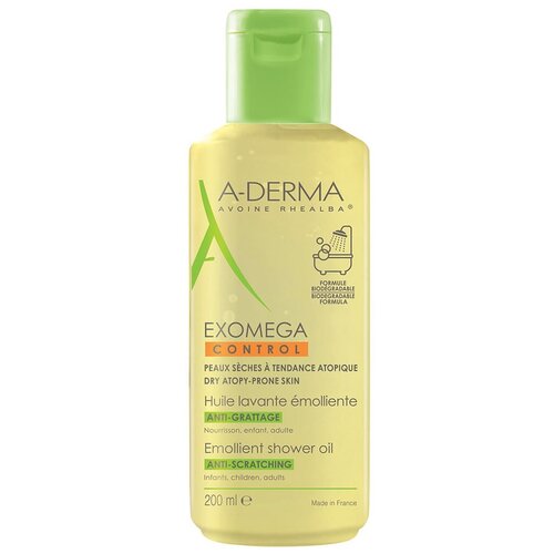 A-Derma EXOMEGA CONTROL Смягчающее масло для душа, 200 мл