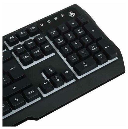 Клавиатура A4Tech Bloody B135N черный USB Multimedia for gamer LED (подставка для запястий) (B135N)