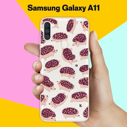 Силиконовый чехол Ёжики на Samsung Galaxy A11