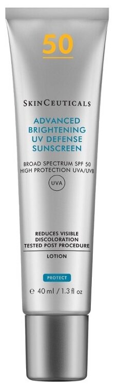 SkinCeuticals ADVANCED BRIGHTENING UV DEFENSE SPF 50 Легкий солнцезащитный крем для ровного тона кожи, 40 мл