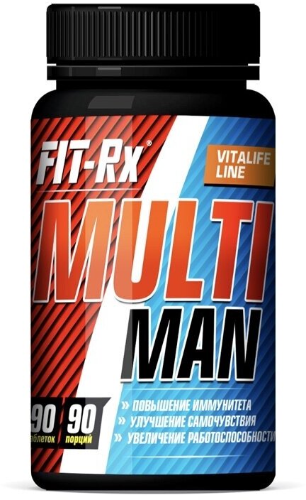 Витаминно-минеральный комплекс FIT-RX Multi Man, таблетки, 90шт [01069] - фото №4