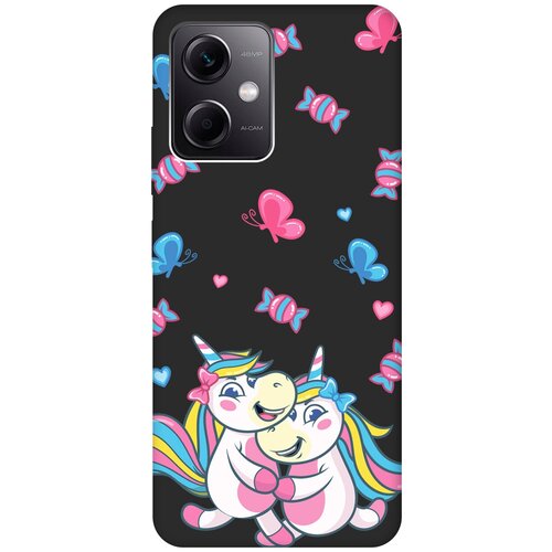 Матовый чехол Unicorns and Candies для Xiaomi Redmi Note 12 / Сяоми Редми Ноут 12 с 3D эффектом черный матовый чехол unicorns and candies для xiaomi redmi note 12 сяоми редми ноут 12 с 3d эффектом мятный