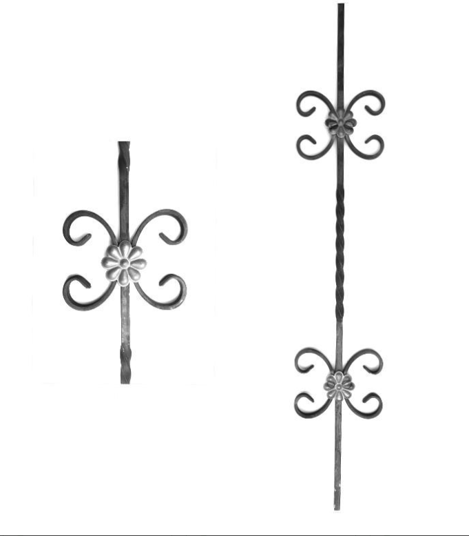 Балясина КП с ромашкой двойная (1000х170 кв. 12 ) арт.4844