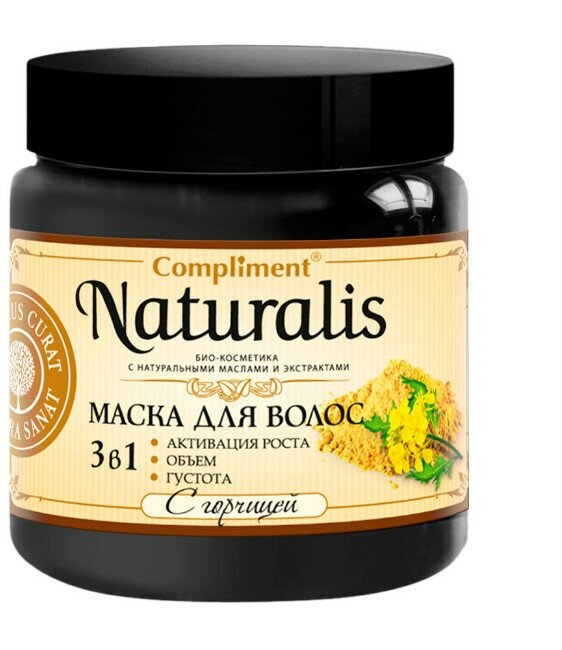 Compliment Naturalis маска для волос с горчицей (активация роста-объем-густота) 500 мл 1 шт