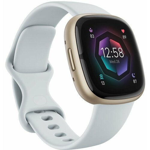 Умные часы FitBit Sense 2 Blue Mist Soft Gold 3679000₽