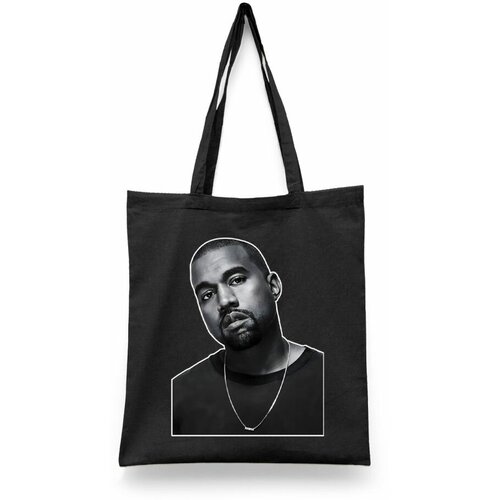 фото Сумка-шоппер унисекс каждому своё "канье уэст/kanye west/ye" черная