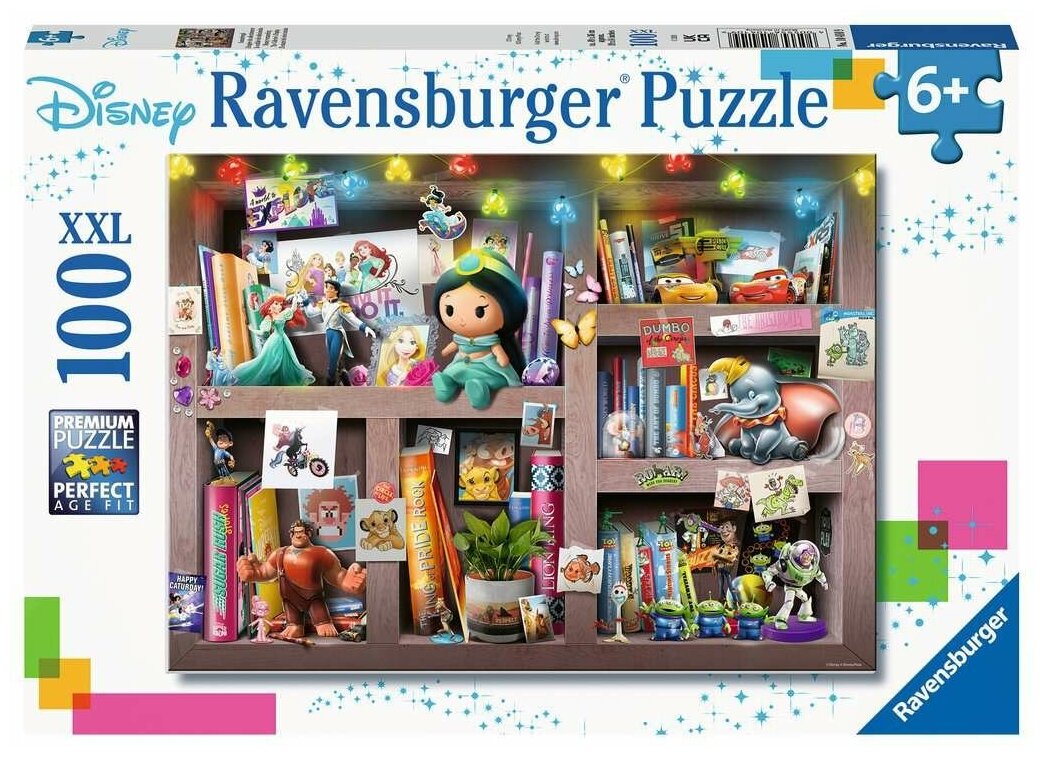 Ravensburger. Пазл карт. 100 "Герои мультфильмов Дисней"