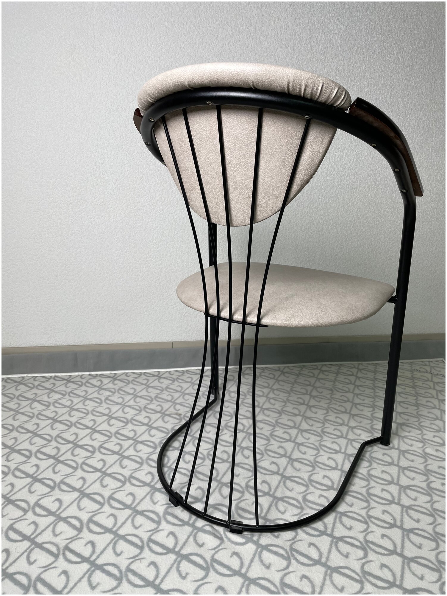 Кресло стул для кухни со спинкой с подлокотниками белое - фотография № 7