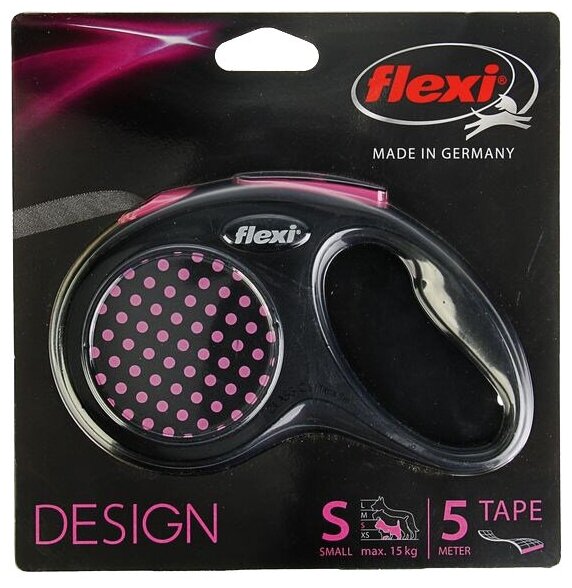 Поводок-рулетка для собак Flexi Design Classic, розовый - фотография № 4