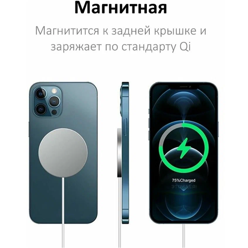 Беспроводное зарядное устройство GEPARD для iPhone 14/14 Pro/14 Pro Max/ 13/13 Pro/13 Pro Max/ 12/12 Pro/12 Pro Max / Быстрая зарядка Qi