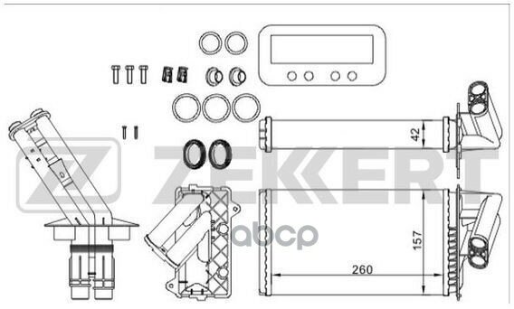 Радиатор Отопителя Renault Espace Iv 06- Laguna I-Ii 93- Vel Satis 02- Zekkert арт. mk-5069