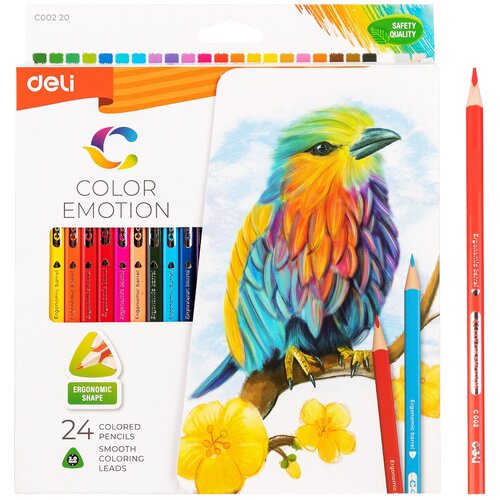 Deli Карандаши цветные Color Emotion 24 цвета (EC00220) разноцветный