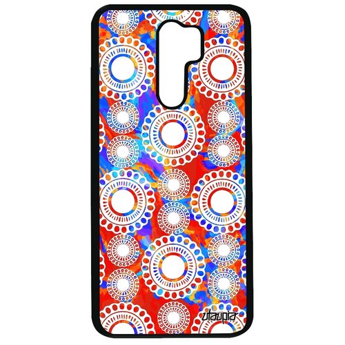 фото Чехол на мобильный xiaomi redmi 9, "кружевной узор" вязь радужный utaupia