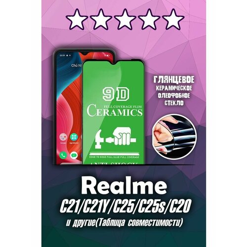 Глянцевая Керамическая Стекло-Пленка Realme C21