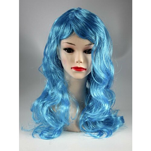 Карнавальный парик волнистый голубой карнавальный парик волнистый медный