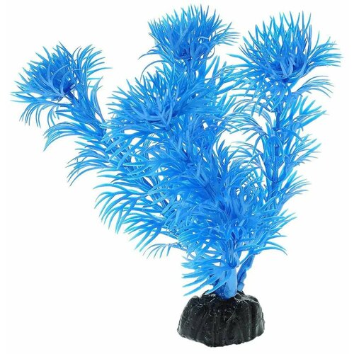 Растение для аквариума Barbus Кабомба, пластиковое, цвет: синий, высота 10 см растение для аквариума barbus кабомба пластиковое цвет синий высота 30 см