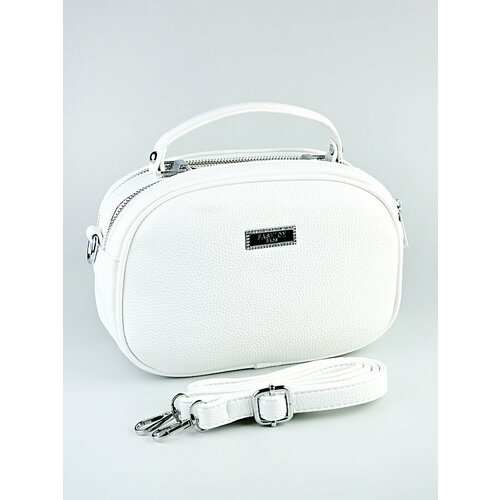 фото Сумка , фактура зернистая, белый adafman