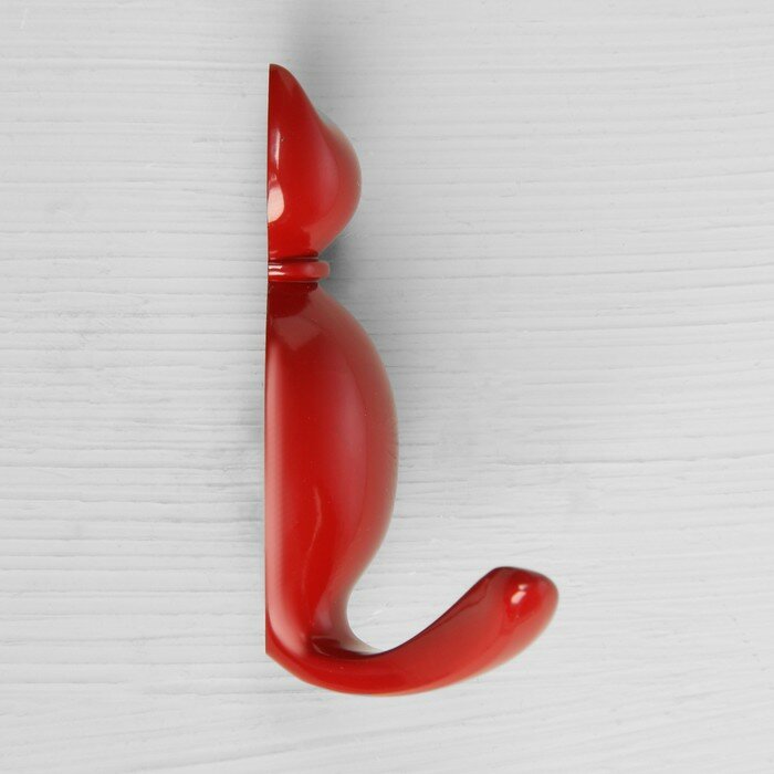 CAPPIO Крючок мебельный CAPPIO CAT, однорожковый, цвет красный - фотография № 5